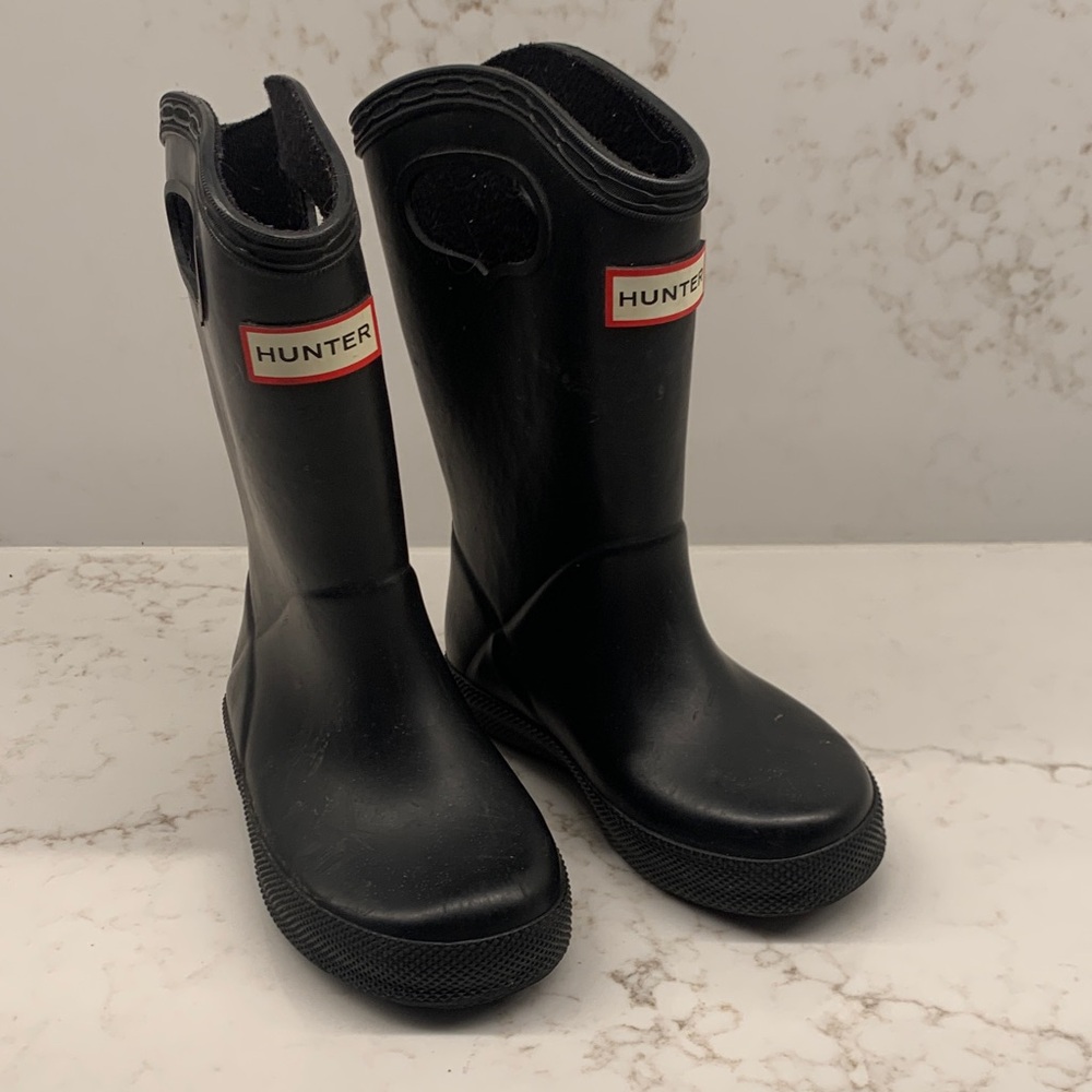 Little kids Hunter Classic Black Boots size 8